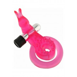 Cock & Ball Ring Rabbit Jelly Vibrator