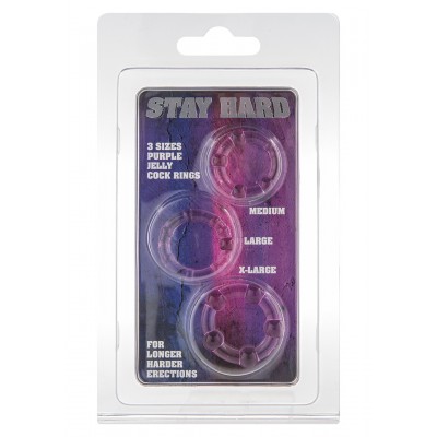 Stay Hard - Three Rings - Purple