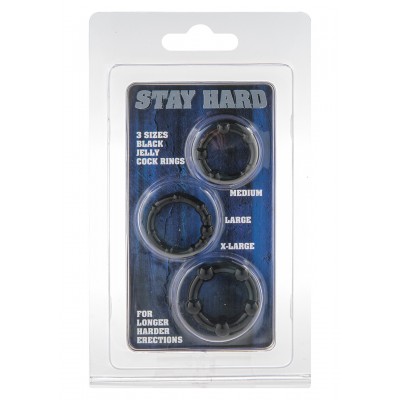 Stay Hard - Three Rings - Black