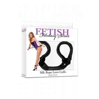 Ff Silk Rope Love Cuffs Black