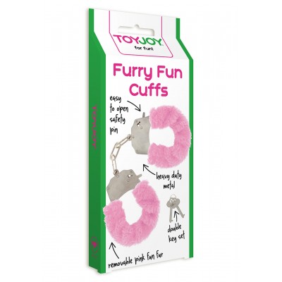 Furry Fun Cuffs Pink Plush