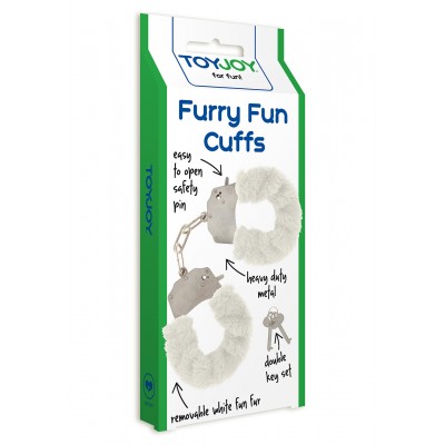Furry Fun Cuffs White Plush