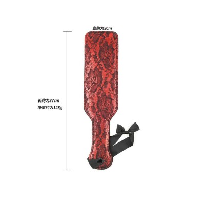 Lace paddle 37cm red