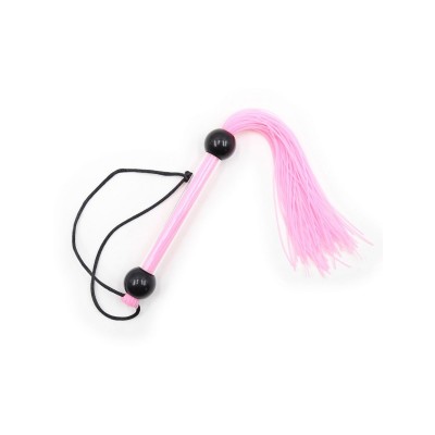Silicone Flogger Whip 28cm pink/black