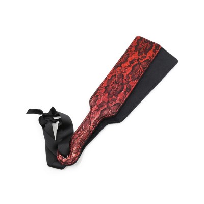 Lace paddle 37cm black/red