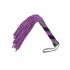 Leather flogger 27cm - purple / black